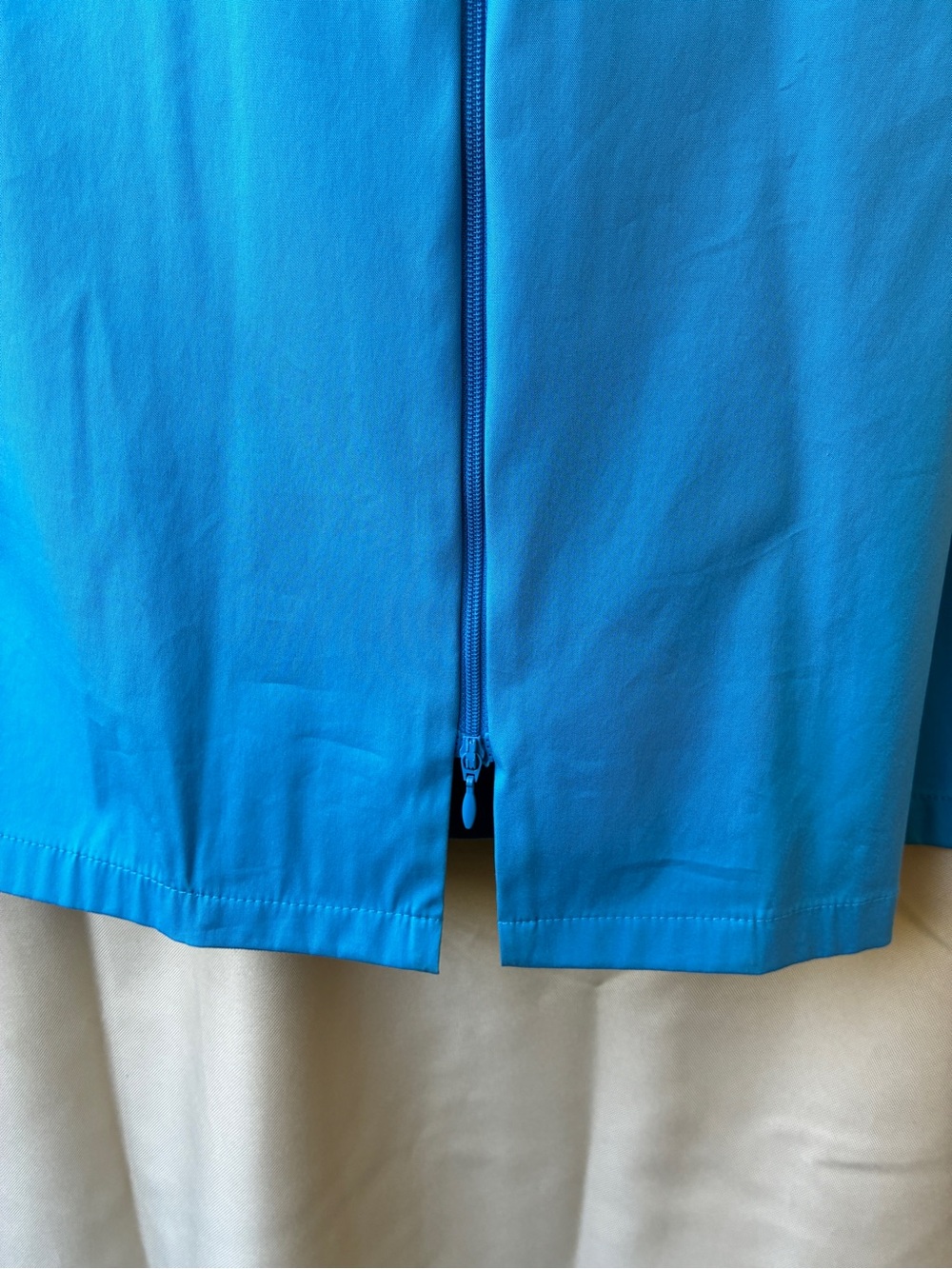 Lafayette 148 Size 10 Full Zip Teal Blue Midi Shirt Dress - Picture 4 of 12